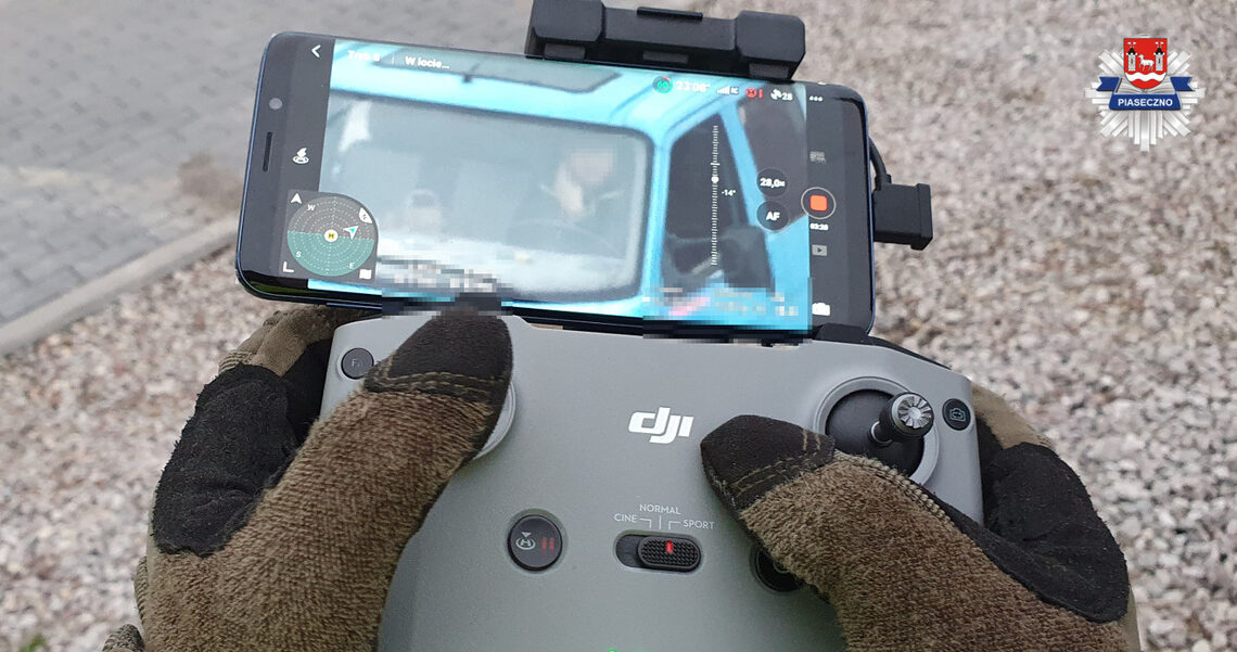 Smartfon i dron = srogi mandat od Policji Smartfon i dron = srogi mandat od Policji